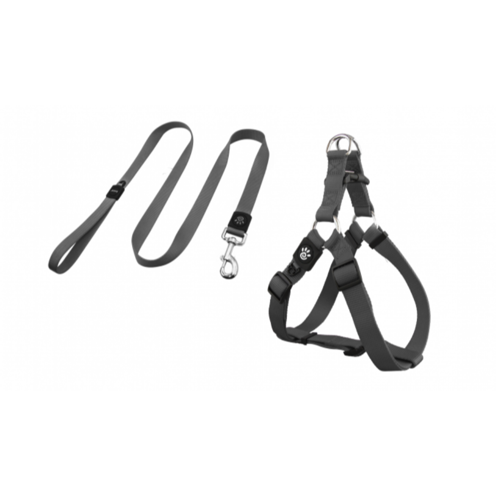 DOCO® Signature Step-In Harness Nylon Leash 4ft L, Grey