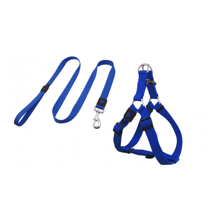 Doco 4Feet Signature Step In Harness & Nylon Leash Navy Blue Medium