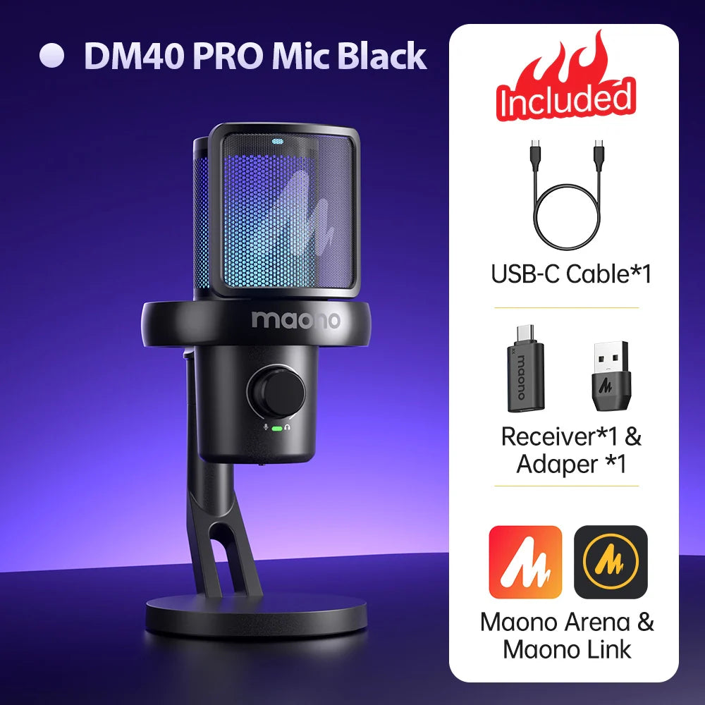 Maono - DM40 PRO Wireless Condenser Microphone