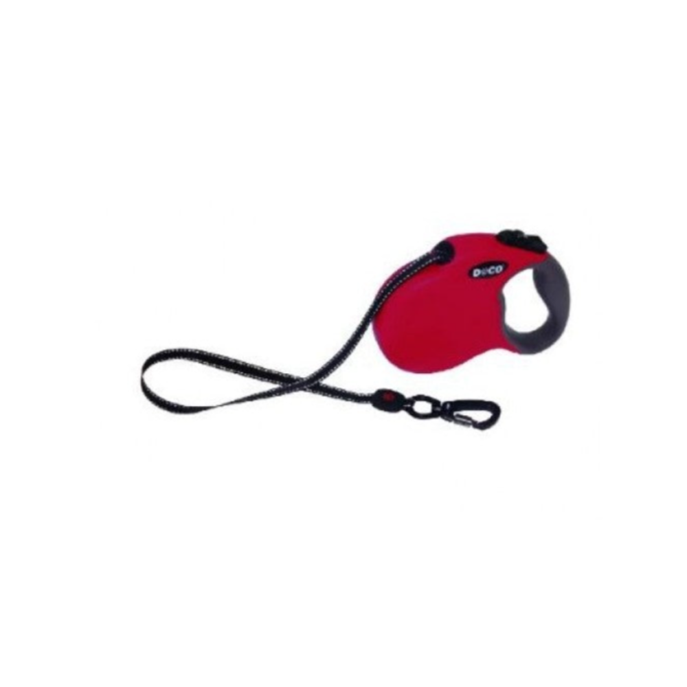 Doco All Day Adventure Retractable Leash Red Small 4M