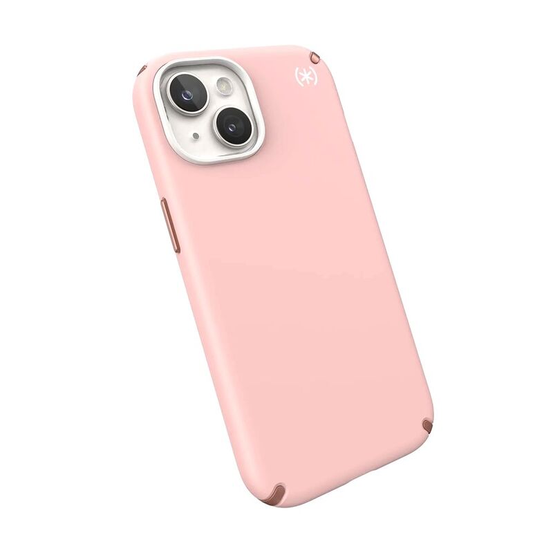 Speck Presidio2 Pro iPhone 15 Case - Dahlia Pink/Rose Copper