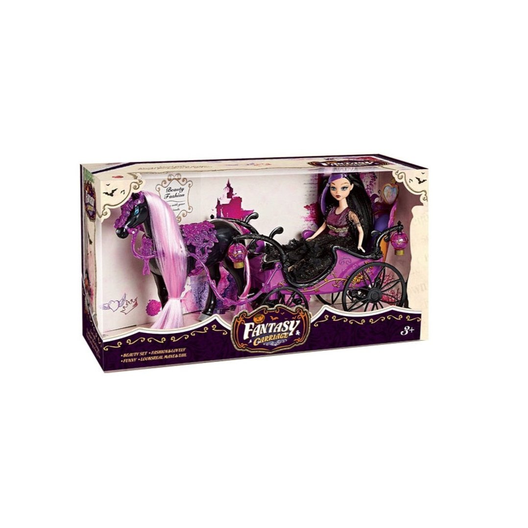 Horse Carriage - Electric Horse With Doll & Cart Bucket