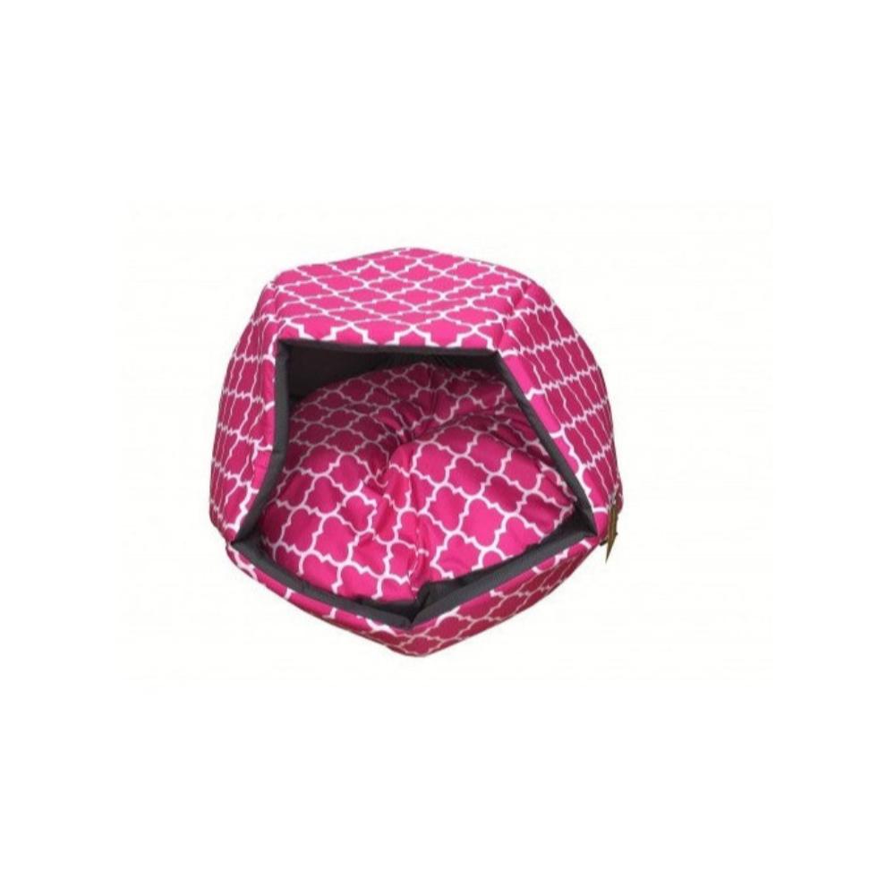 Empets Cubby House With Cushion Modern, Printed Pink