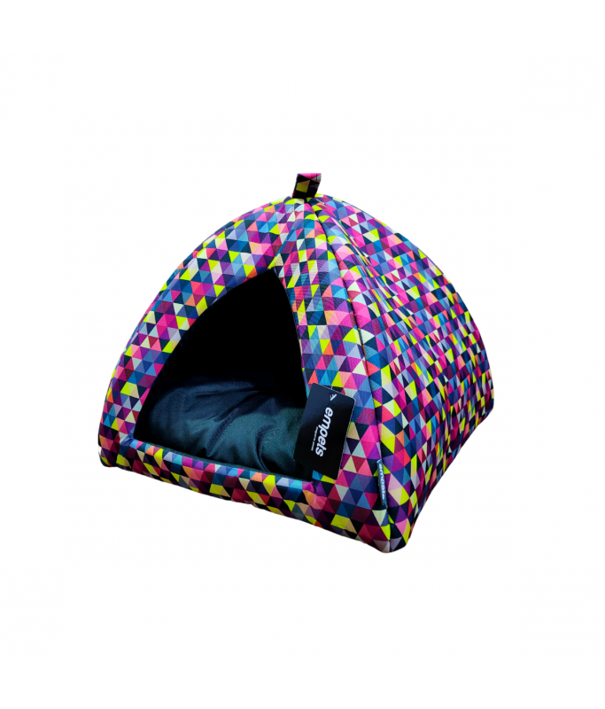 Empets Igloo House With Cushion Modern, Printed Black