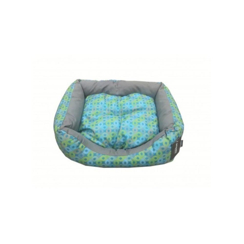 Empets Couch Bed Modern, Printed Green & Light Blue