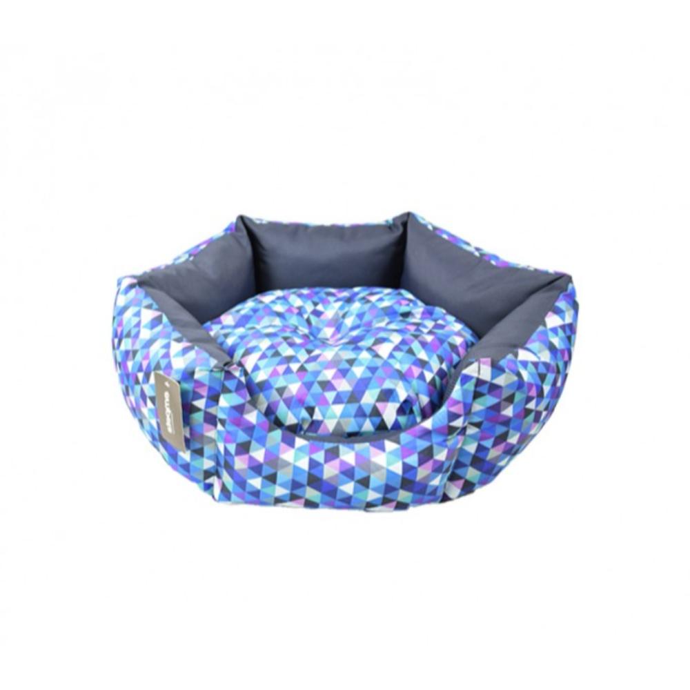 Empets Venus Bed Modern, Printed Dark Blue