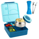 Eazy Kids - 3/4 Jumbo Lunch Box With Bowl, Spoon And Fork