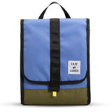 Eazy Kids - Insulated Foldable & Stylish Lunch Bag - Blue/Olive