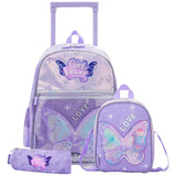 Eazy Kids - 16" Trolley School Bag Combo - Power Purple