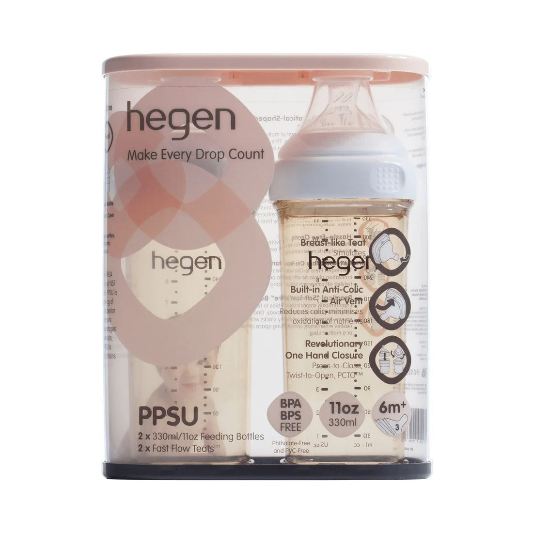 Hegen PCTO™ 330ml/11oz Feeding Bottle PPSU (2-pack)