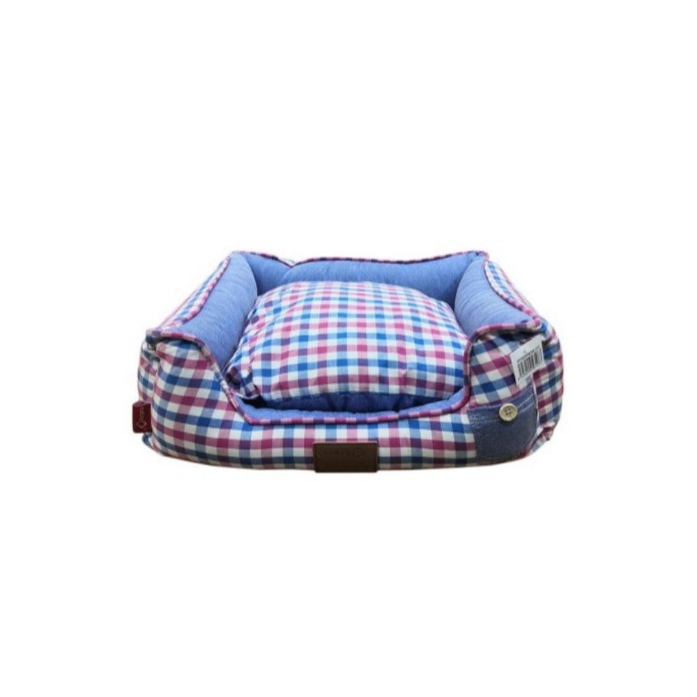 Catry Pet Cushion Mixed Colour Check Design