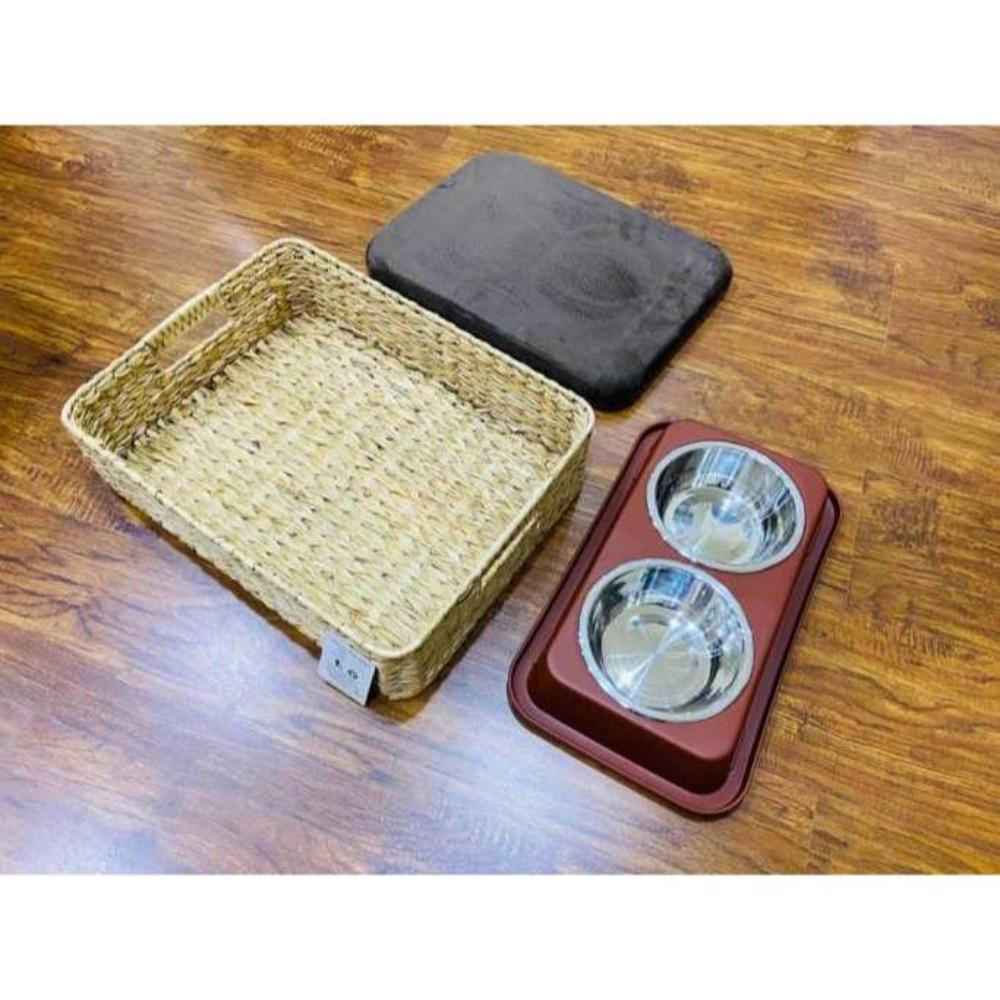 مجموعة وسادة سلة ووعاء كاتري