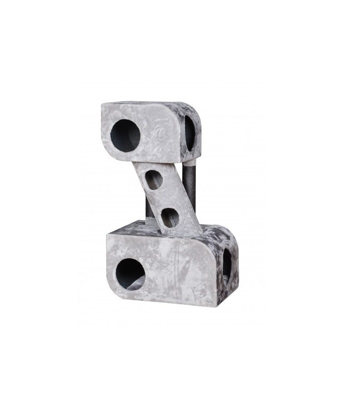 شجرة لعب وخدش للقطط الرمادية من كاتري، طول وعرض وارتفاع 40 × 40 × 48 سم