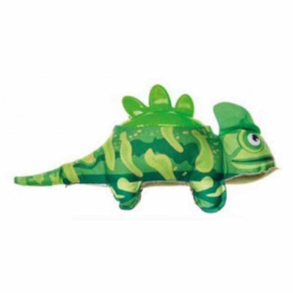 Imac Plush Iguana with Plastic Back Dog Toy