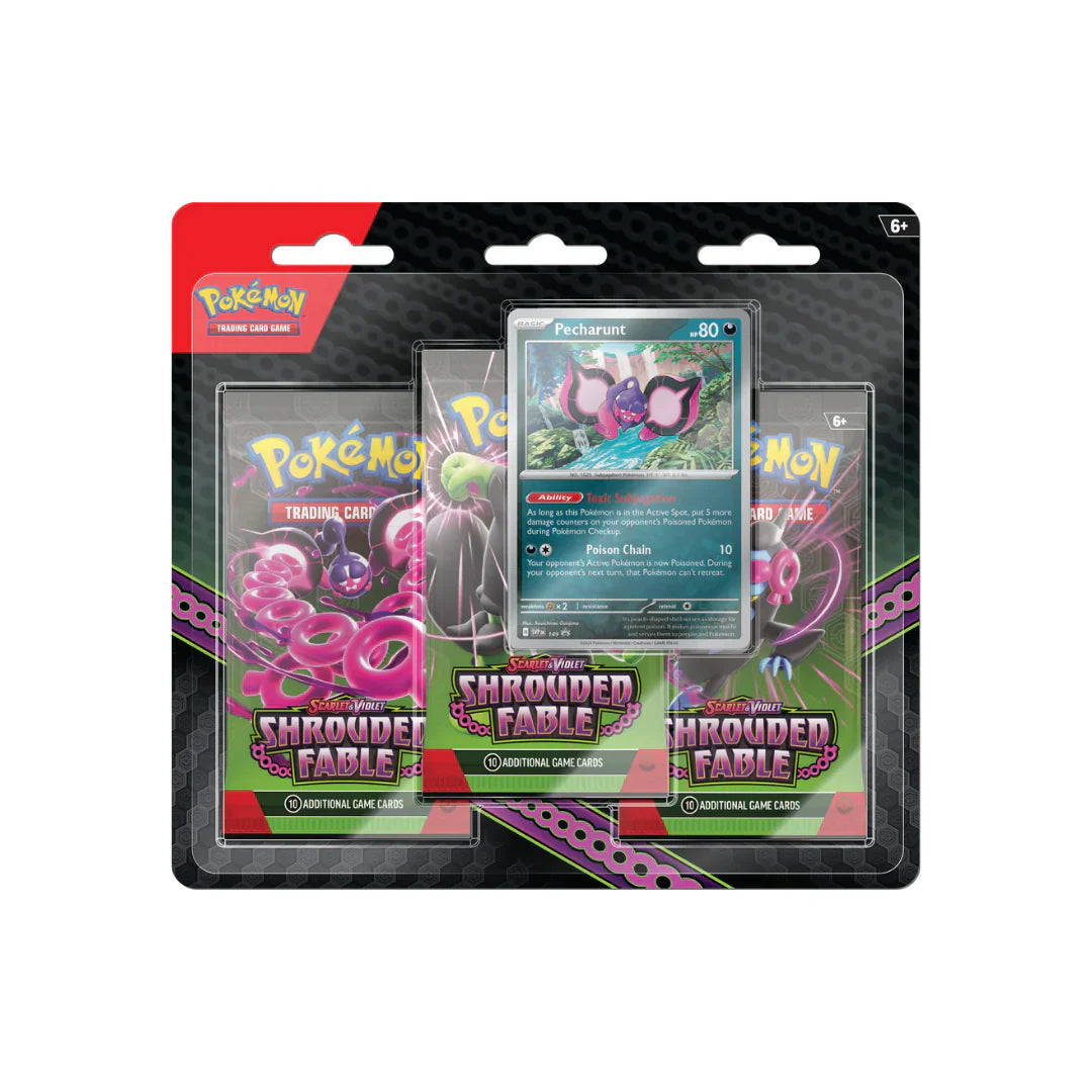 Pokemon TCG Scarlet & Violet Sv6.5 Shrouded Fable 3 Pack Blister