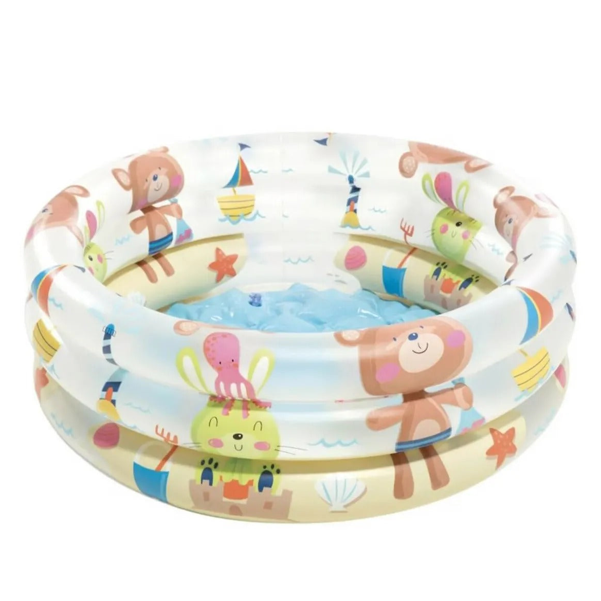 Intex - Dinosaur 3 Ring Baby Pool - Multicolour - (L 61 x B 22 cm)