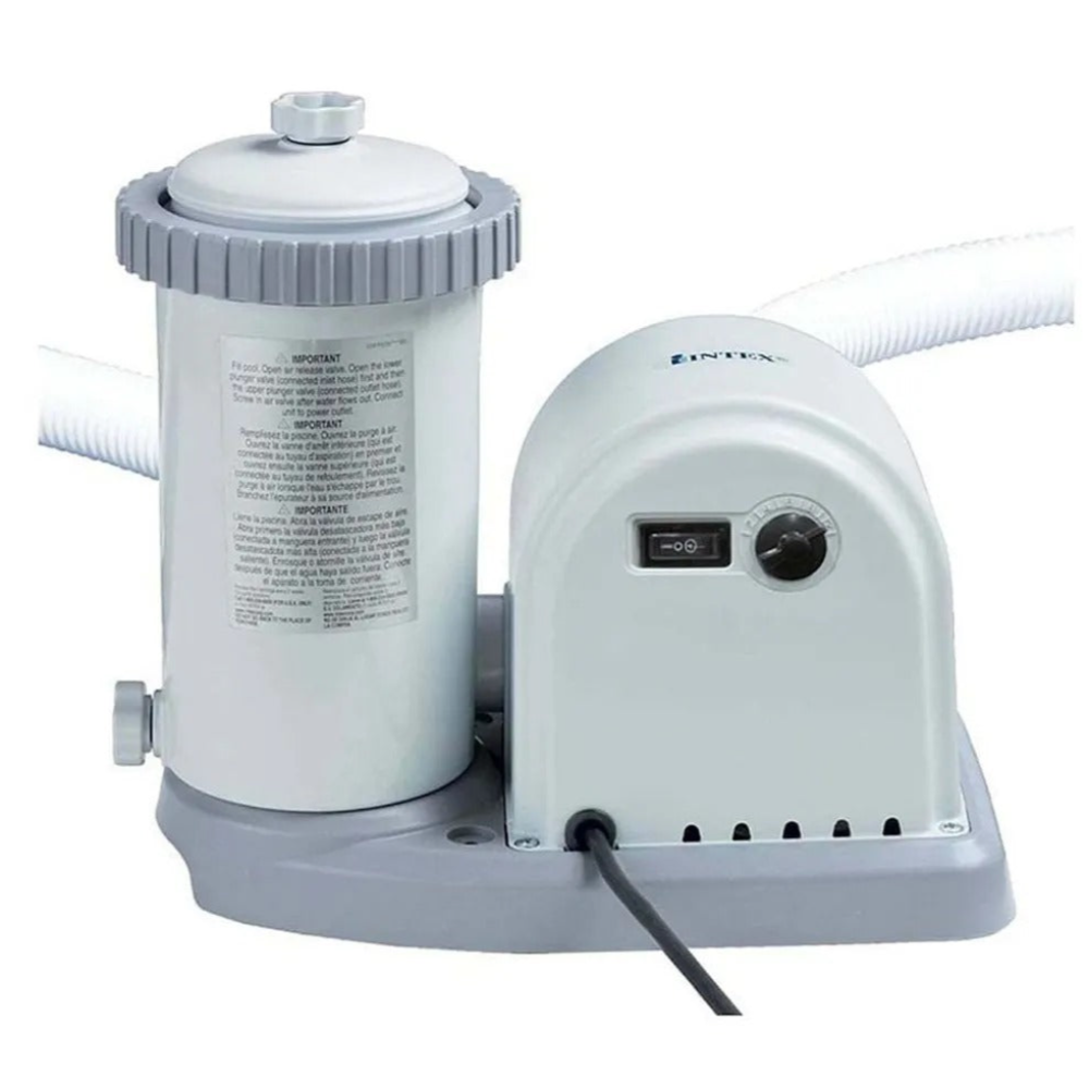 Intex - Krystal Clear 1500 GPH Cartridge Filter Pump - Grey - (L 36 x B 24 x H 29 cm)