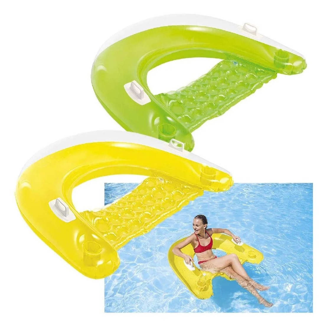 Intex - Sit 'N Pool Float - Assorted - (L 152.4 x B 99 cm)