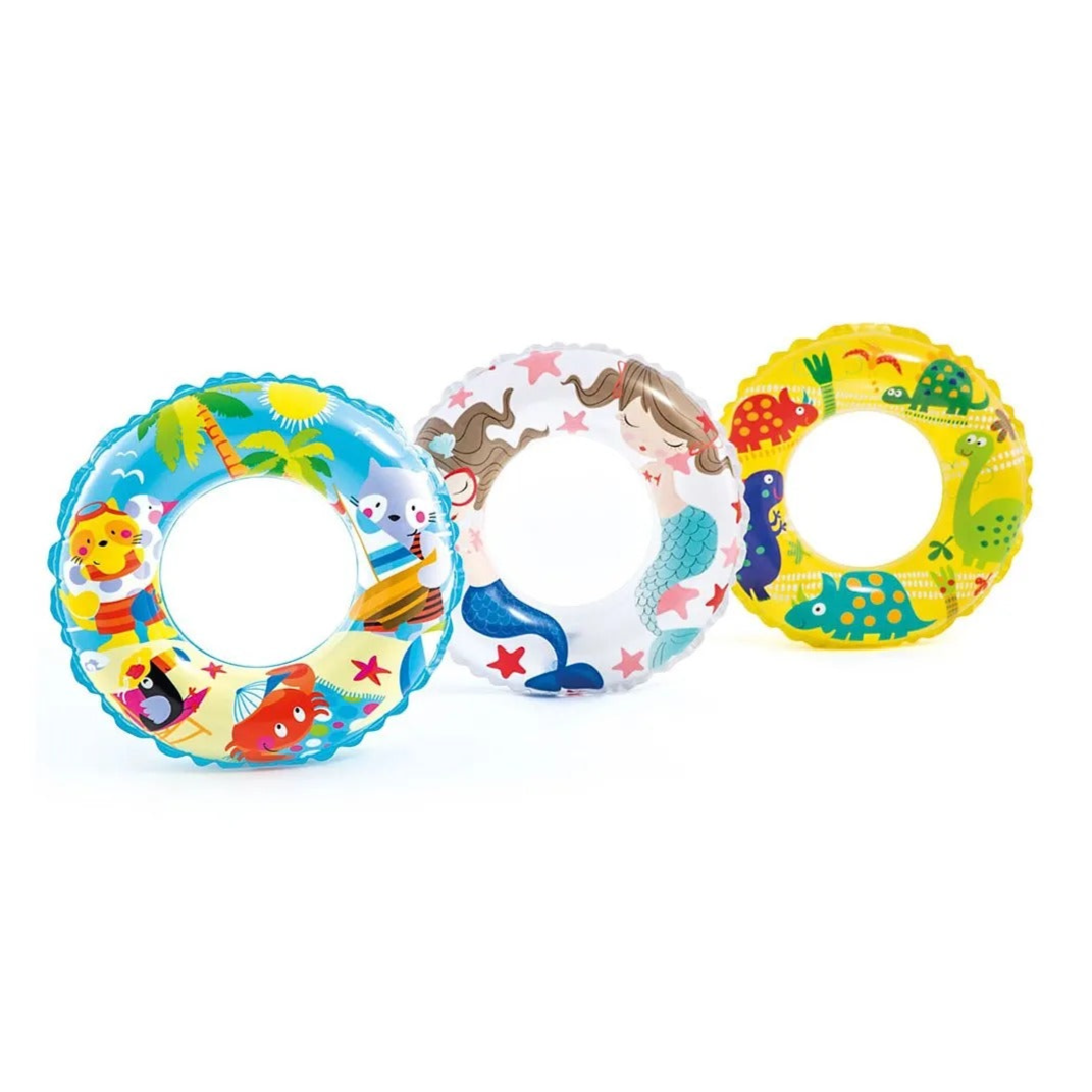 Intex - Transparent Ring Pack of 1 - (Assorted Colors and Designs)