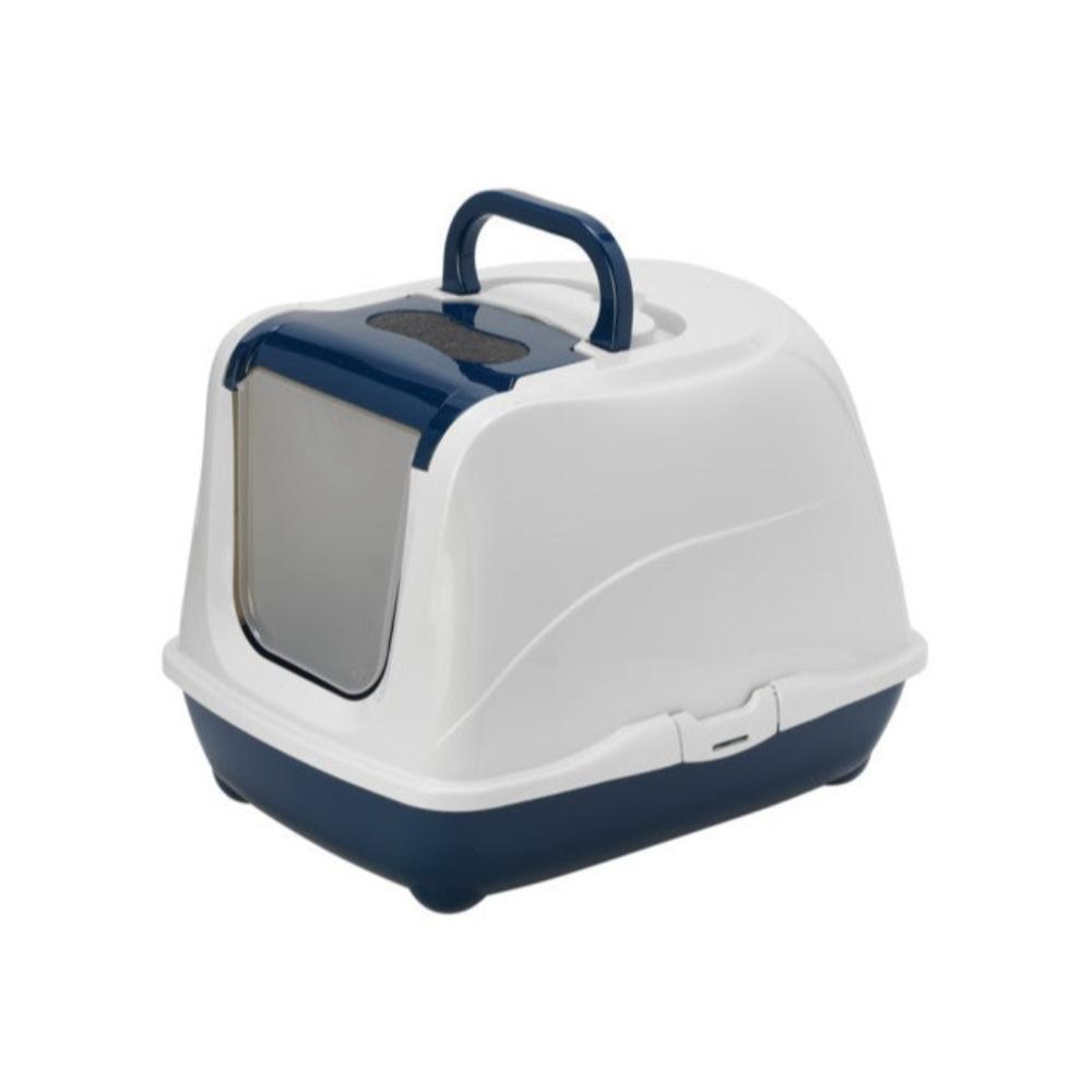 Moderna Flip Cat Large Closed Toilet Litter Box Royal Blue Colour