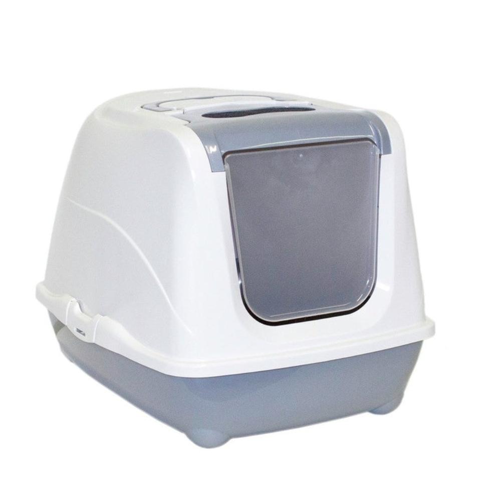 Moderna Flip Cat Toilet Closed Litter Box Jumbo Grey