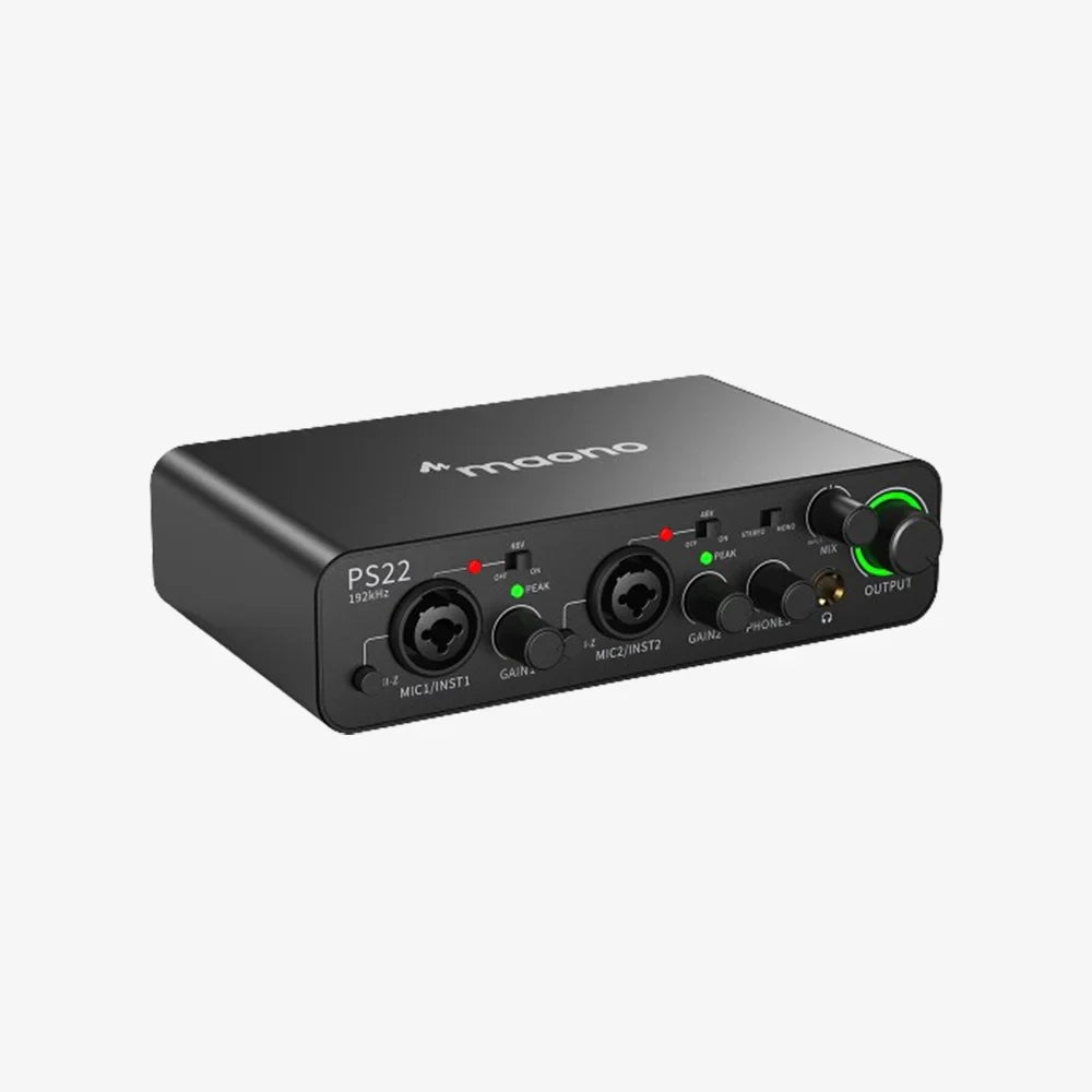 Maono PS22 Audio Interface for Recording, Music Production, Guitar
