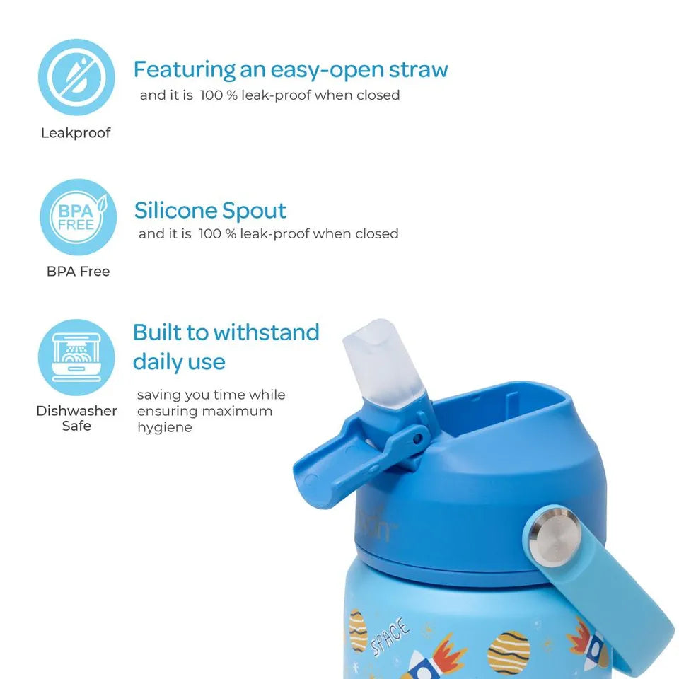 MOON Kids Insulated Water Bottle – Space Adventure