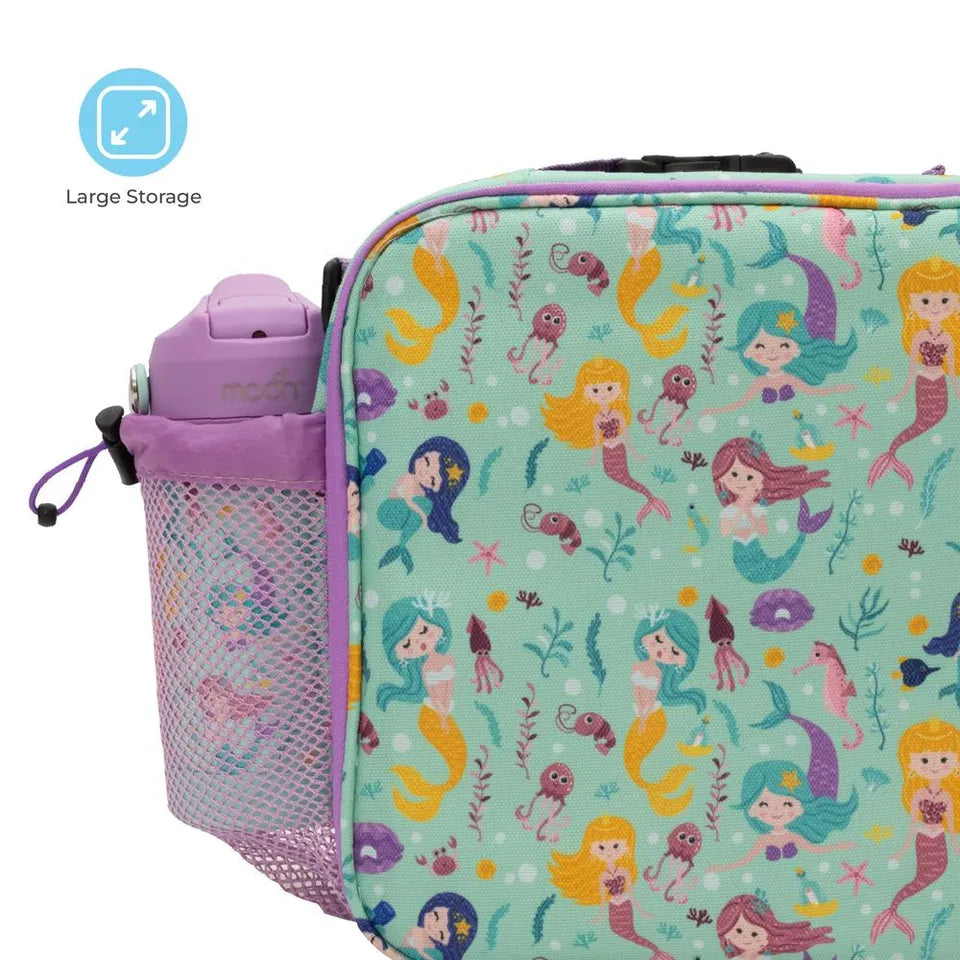Moon - Kids Lunch Box Set With Insulated Bottle & Carry Bag With Strap - Mermaid