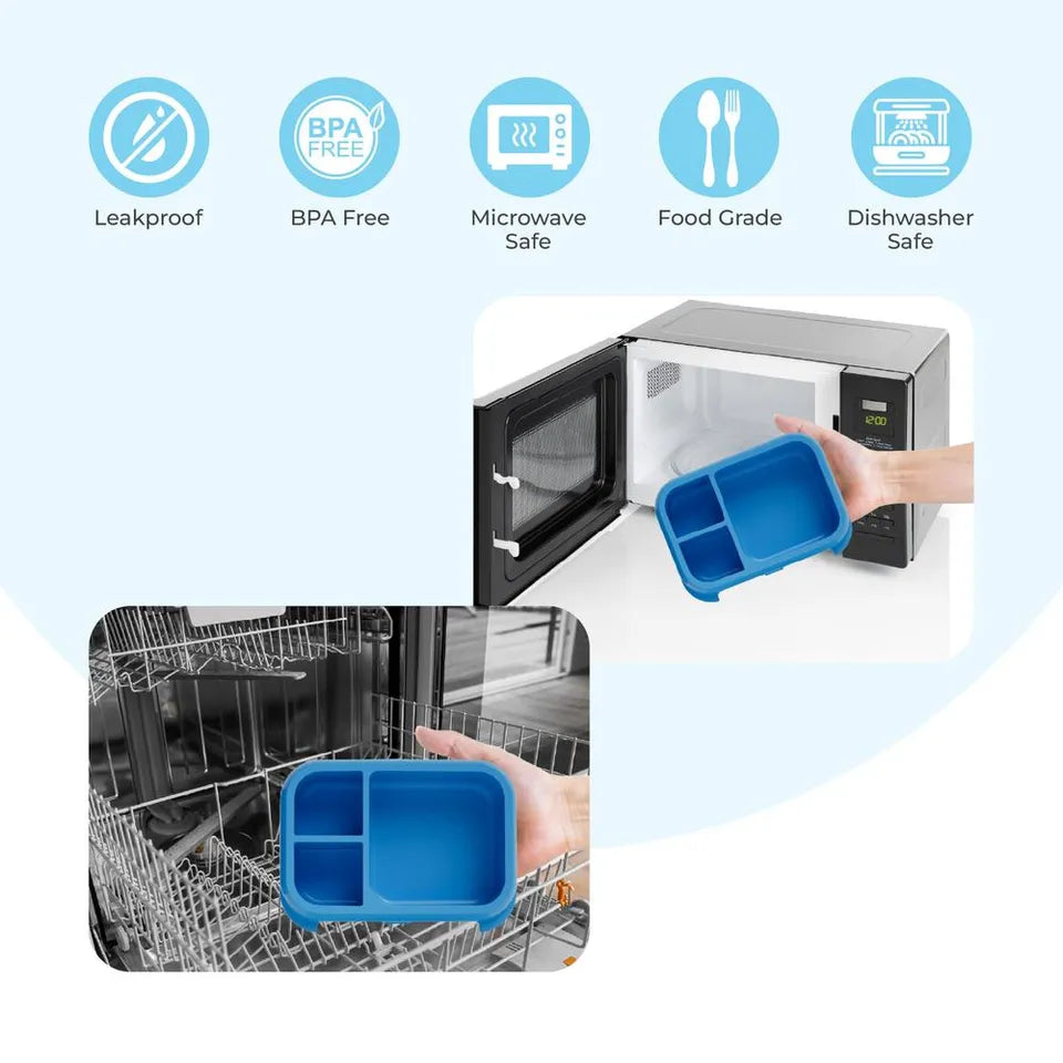 Moon - Kids Lunch Box Set With Insulated Bottle & Carry Bag With Strap - Rocket