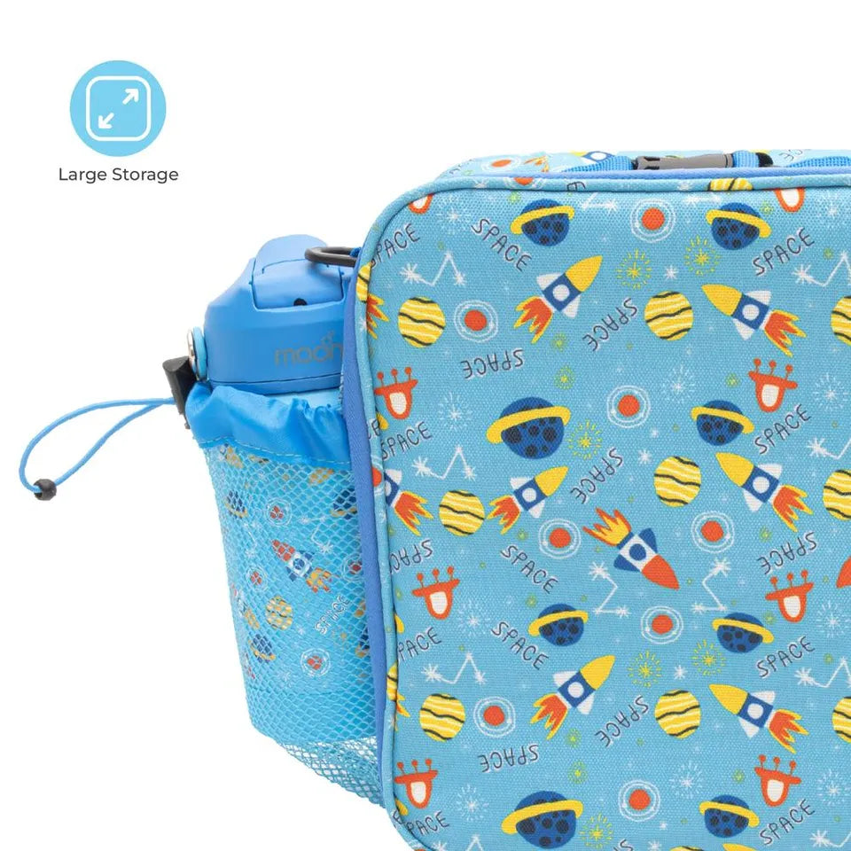 Moon - Kids Lunch Box Set With Insulated Bottle & Carry Bag With Strap - Rocket