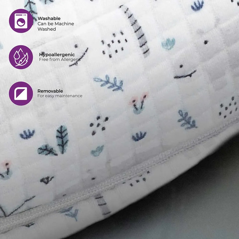 Moon - Portable Breast Feeding Pillow With Zippered Cover- Hippo