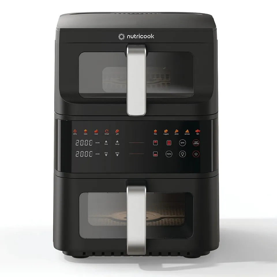 Nutricook DuoStack Air Fryer Black 10L