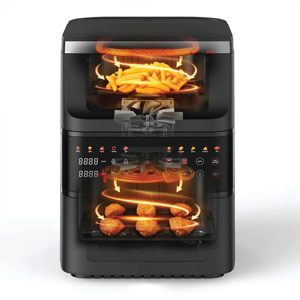 Nutricook - DuoStack Air Fryer - Black - 10L