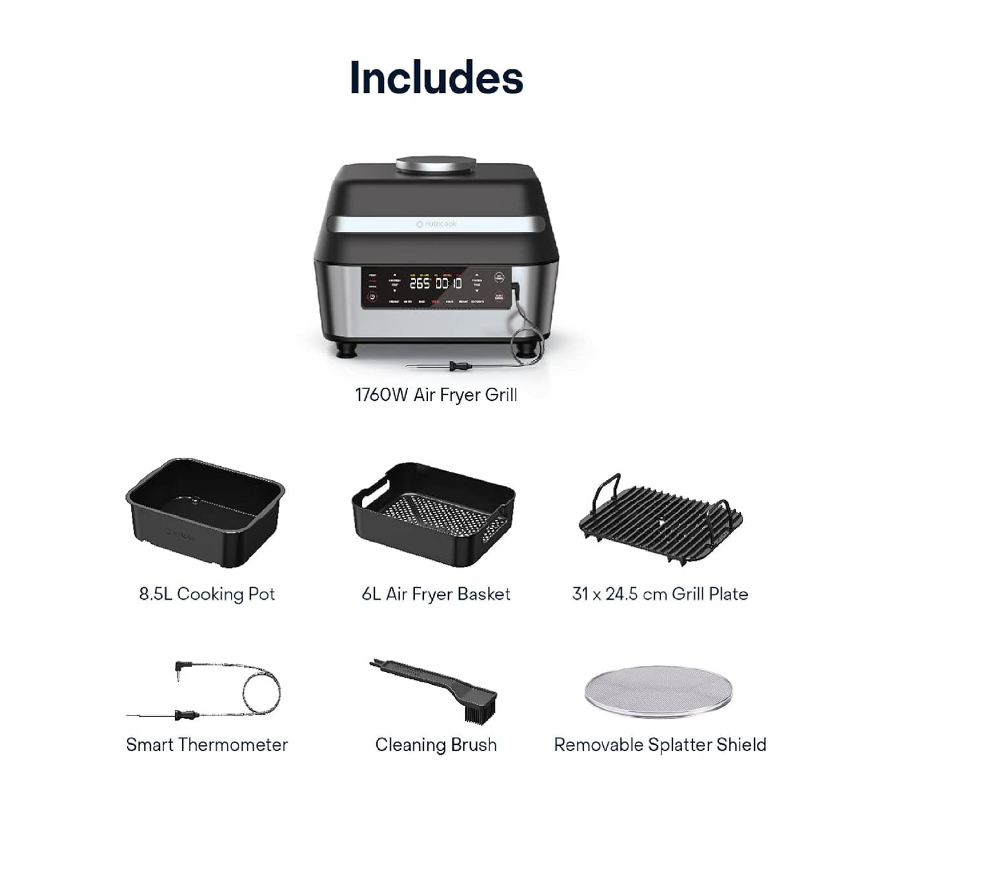 Nutricook SMART AIR FRYER GRILL XL - 8.5L