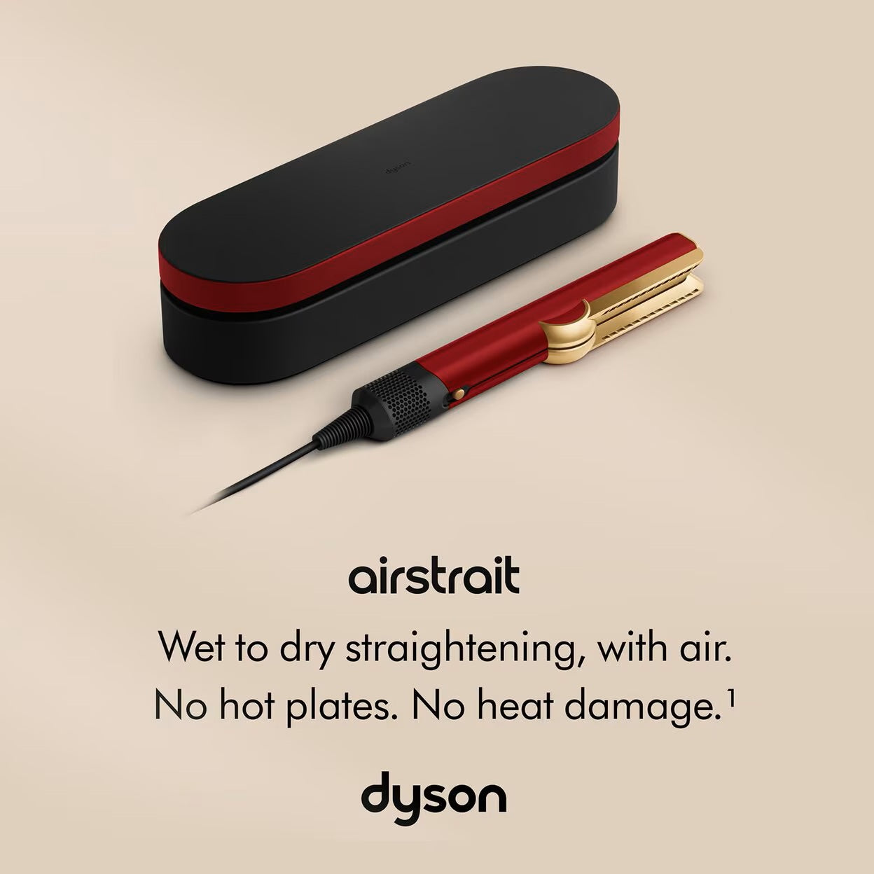 Dyson Airstrait Straightener in Red Velvet/Gold