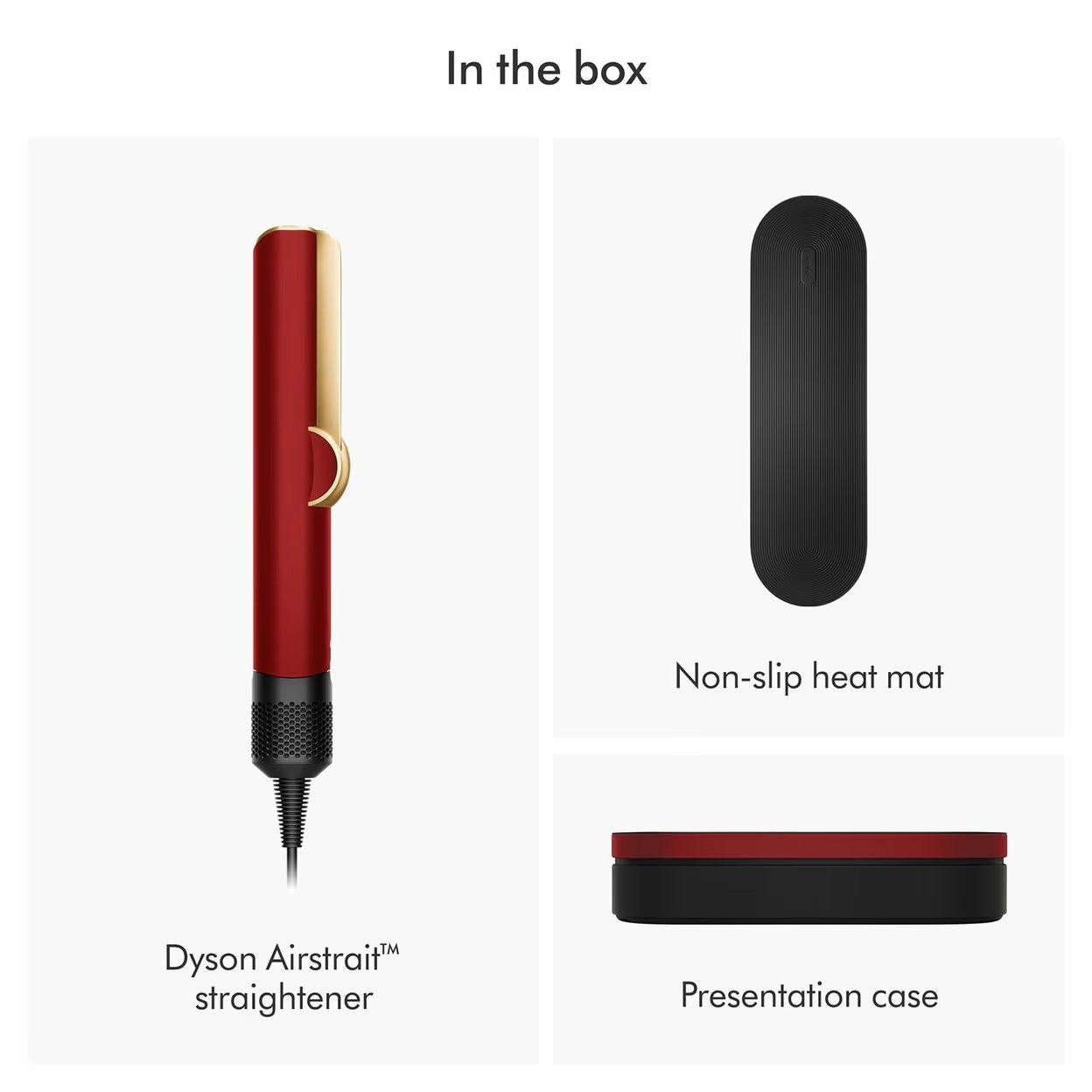 Dyson Airstrait Straightener in Red Velvet/Gold