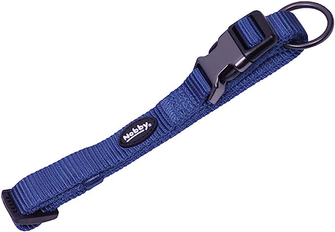 طوق نوبي قابل للتعديل كلاسيكي مريح أزرق كبير 50-65 سم / 25 مم