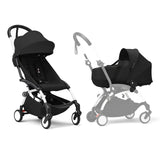 Stokke YOYO3 Frame White + Newborn & 6+ Pack Bundle - Black