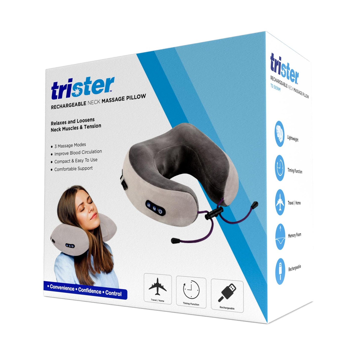 TRISTER Rechargeable Neck Massage Pillow