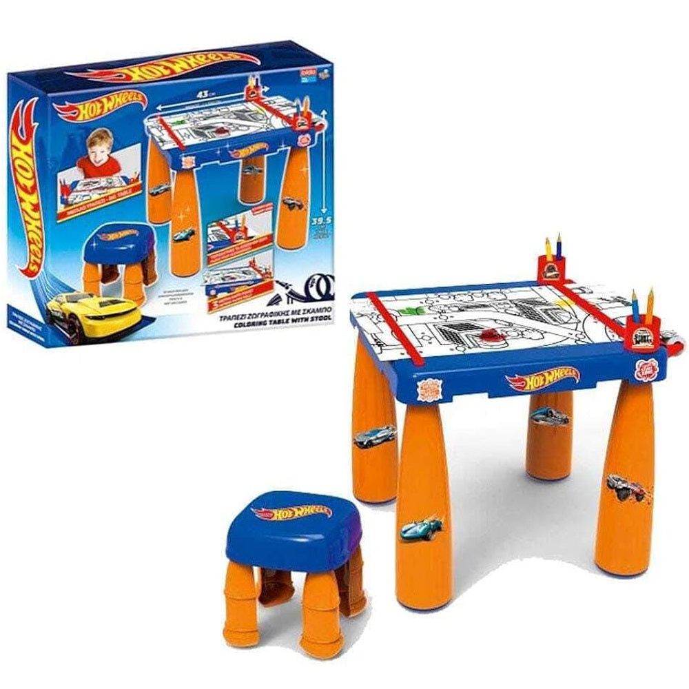 Hot Wheels Big Coloring Table Play Set