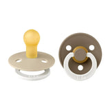 Bibs - Glow Colour S1 Pacifiers - Pack of 2 - Vanilla/Dark Oak