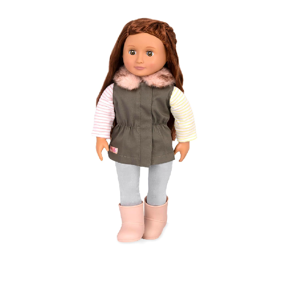 سترة باركا من Our generation مصنوعة من الفرو الممتع لفصل الخريف