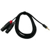 Enova 3 Meters Jack 3.5mm 3-Pole - XLR Female 3Pole Adapter Cable Black & Red Stereo Cable