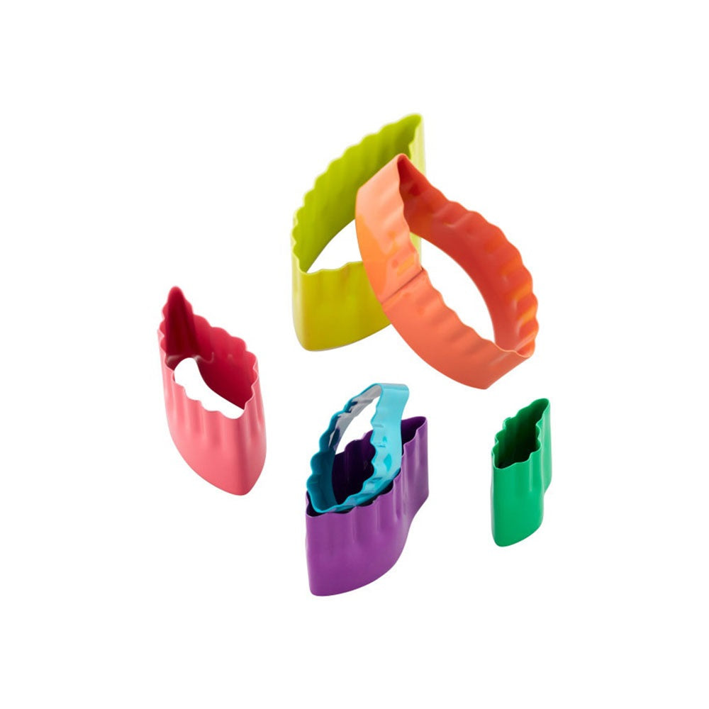 قوالب فوندانت مزدوجة من ويلتون على شكل أوراق شجر، مجموعة من 6 قطع