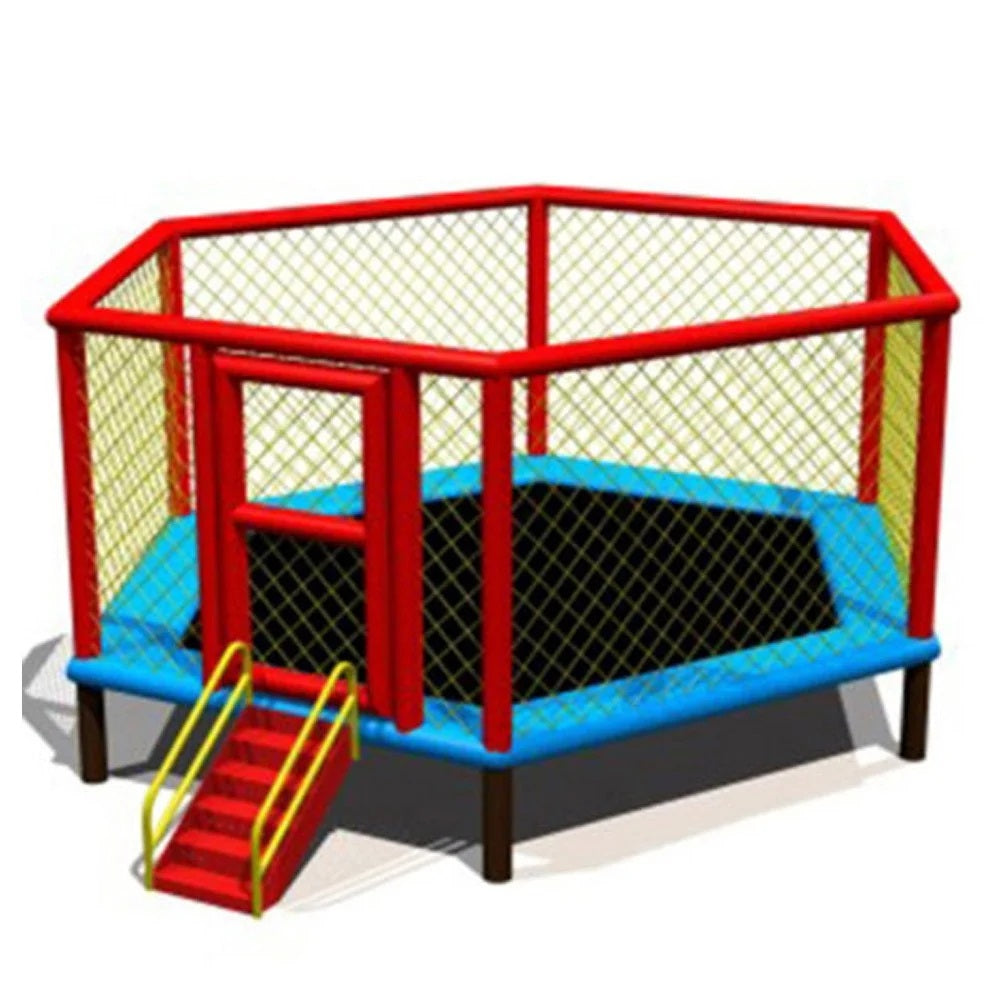 Sky Zone 12″ Ft Hexagon Trampoline w/ Sturdy Ladder