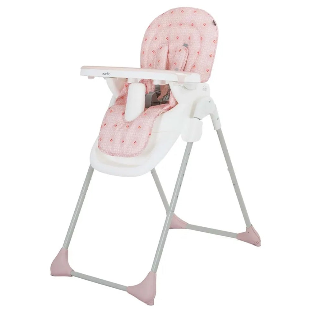 evenflo adjustable high chair Evenflo - Fava Compact High Chair - Retro Pink – Flitit