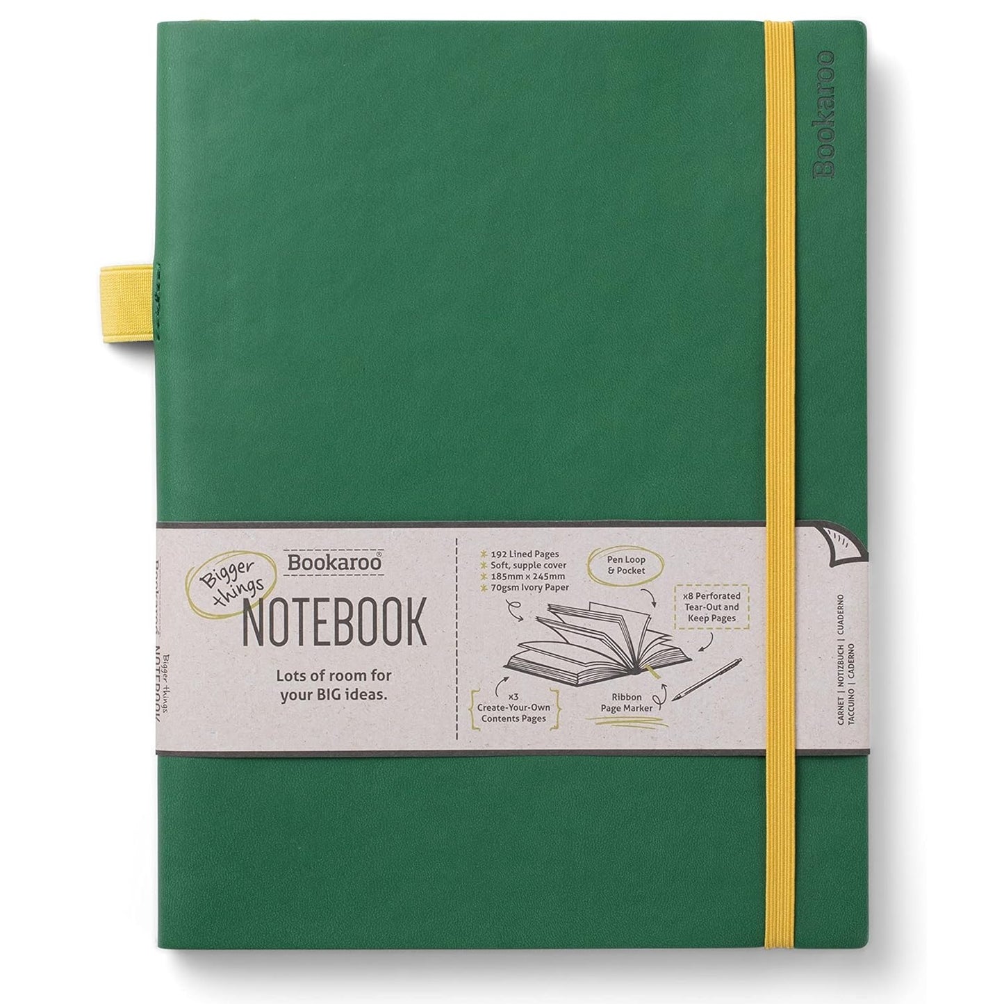 IF Bookaroo Bigger Things Notebook Journal - Forest Green