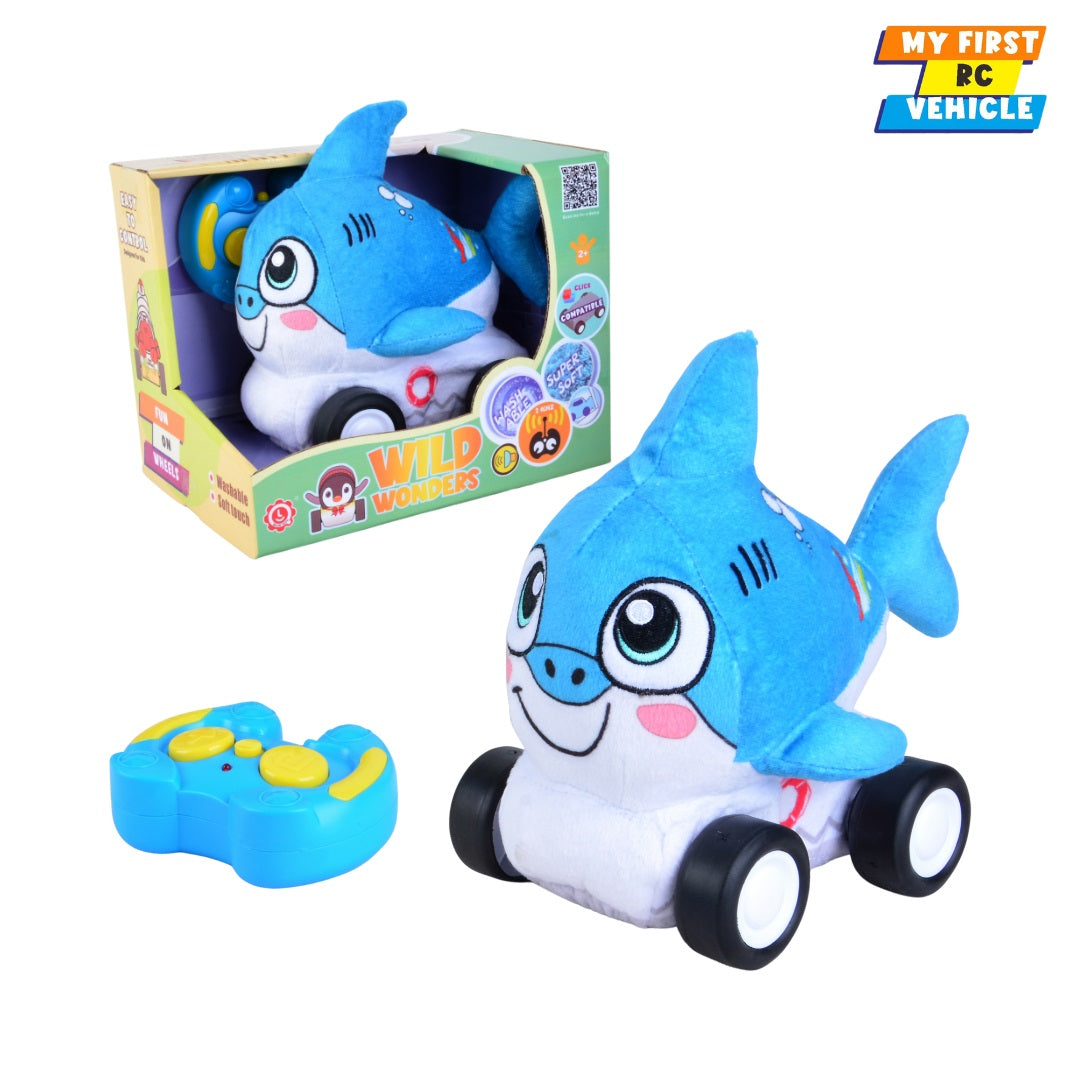 Qilun Toys Shark Plush Car for Kids 2.4G R/C