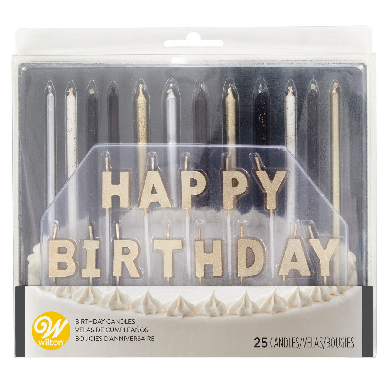 Wilton Metallic Birthday Candles, Set of 25