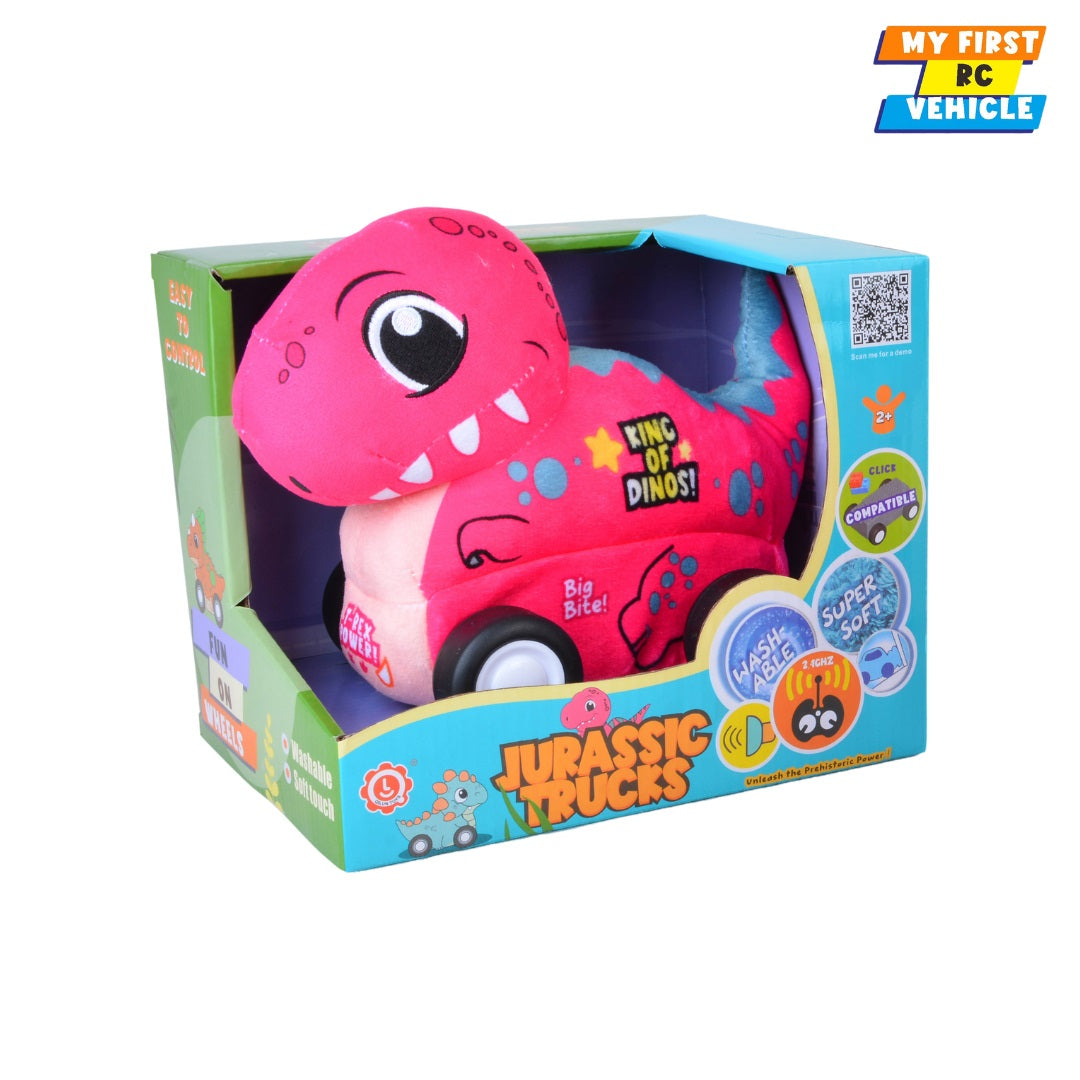 Qilun Toys T-Rex Plush Car for Kids 2.4G R/C